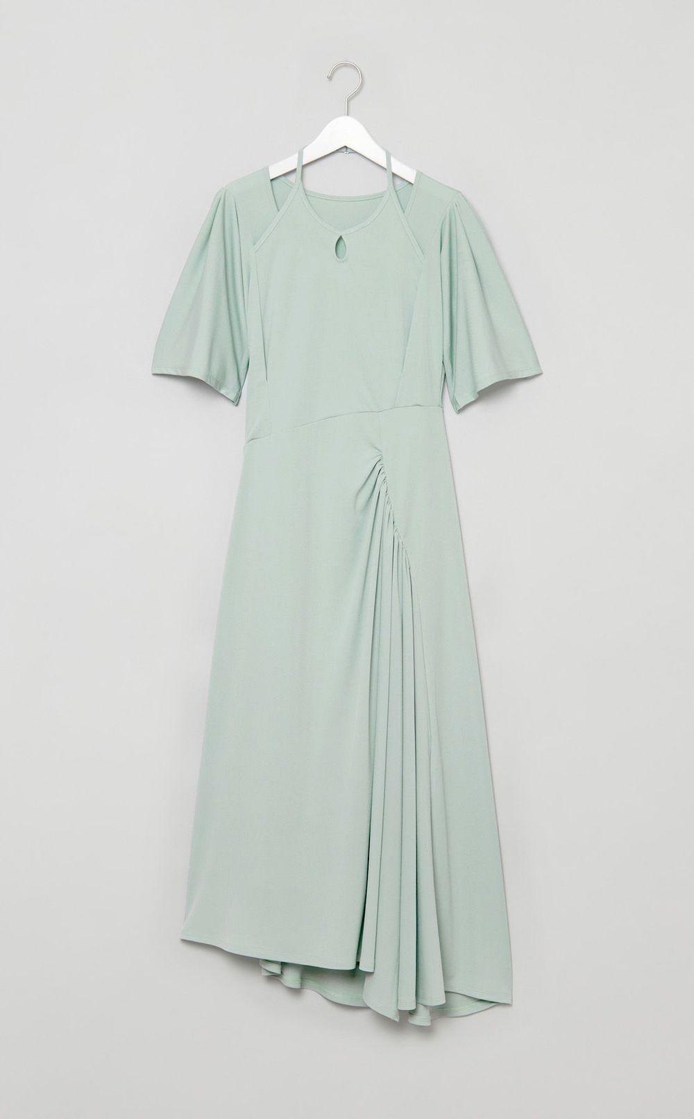 ドレープアシンメトリージャージードレス