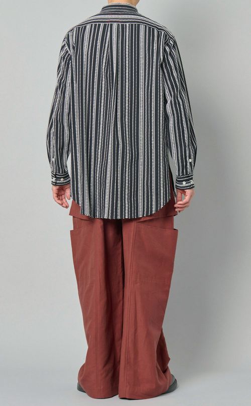 リネンコットンサテンパンツ