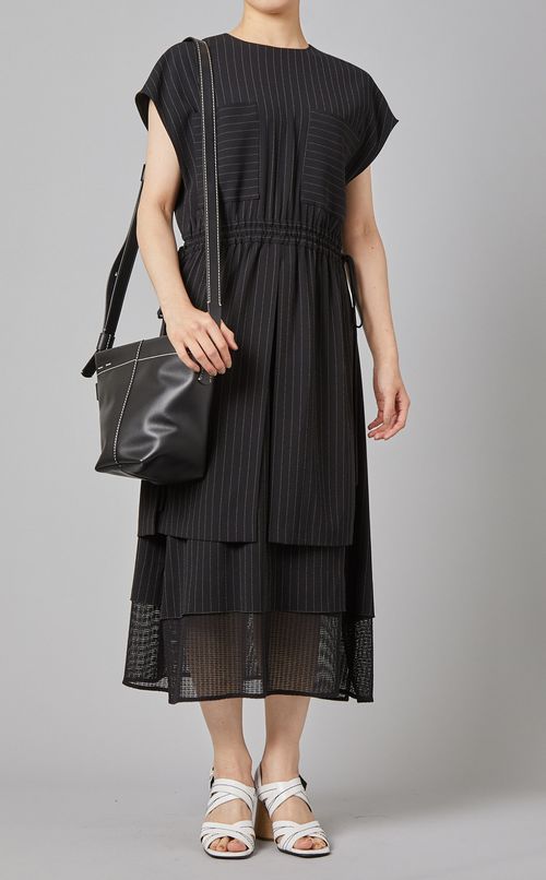 ストライプロングブラウス