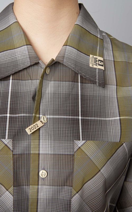 ベルト付チェック柄オールインワン