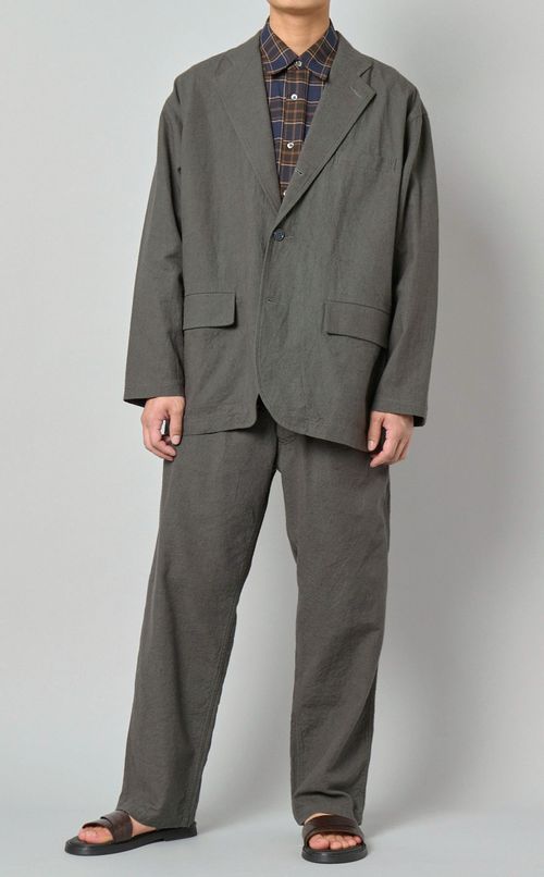 コットンリネン3ボタンジャケット