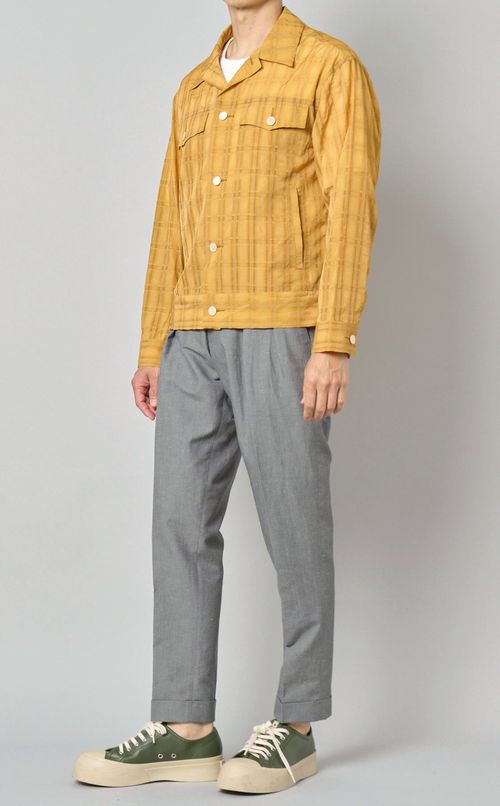 コットンリネンタックパンツ