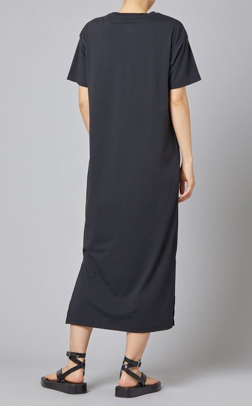 サイドスリットジャージーワンピース
