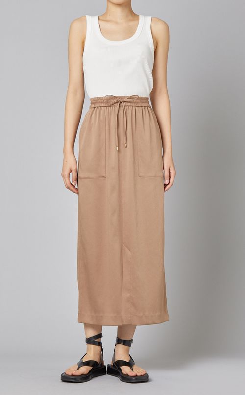 サテンイージースカート