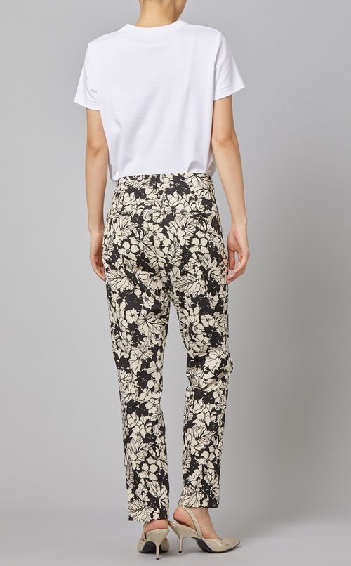 フラワープリントクロップドパンツ