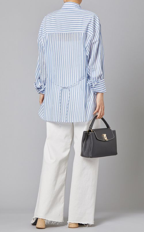 コットンストライプシャツ