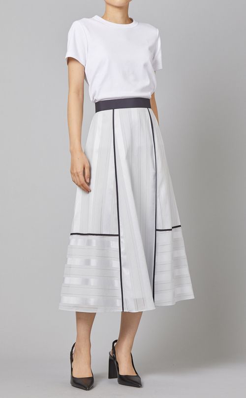コットンストライプスカート