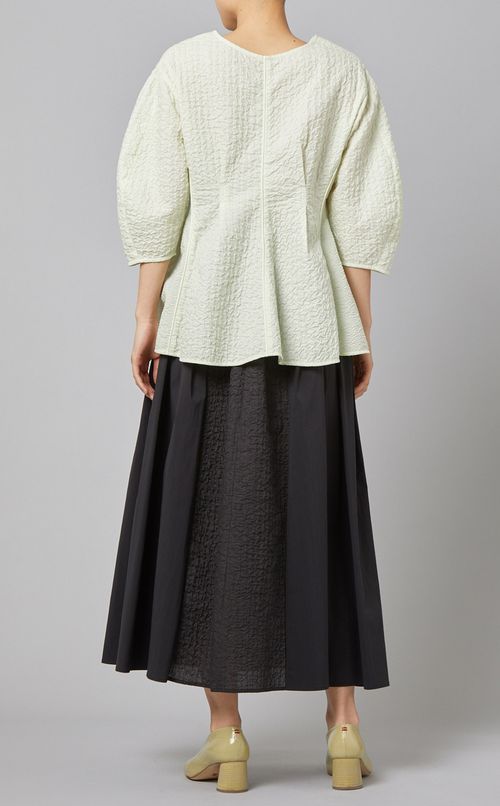 ミックスジャガードブラウス