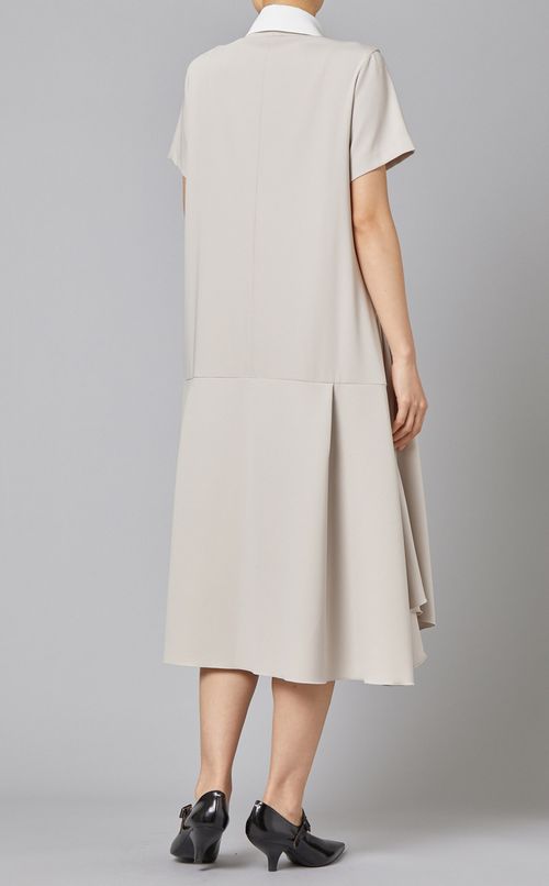 リボン付ペプラムワンピース