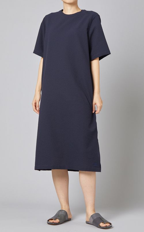 シアサッカーストレッチワンピース