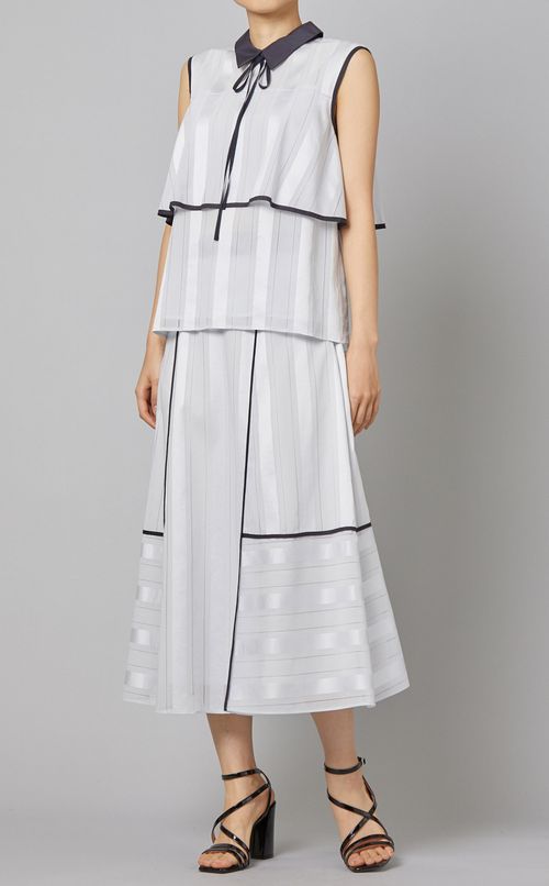 コットンストライプブラウス