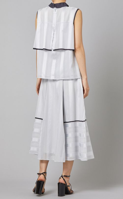 コットンストライプブラウス