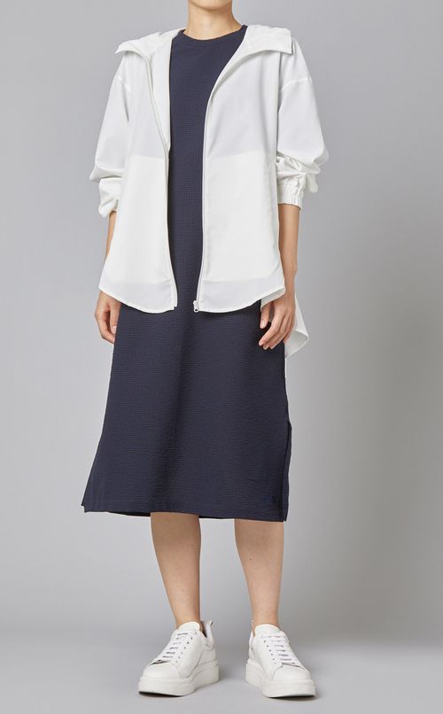 シアサッカーストレッチワンピース