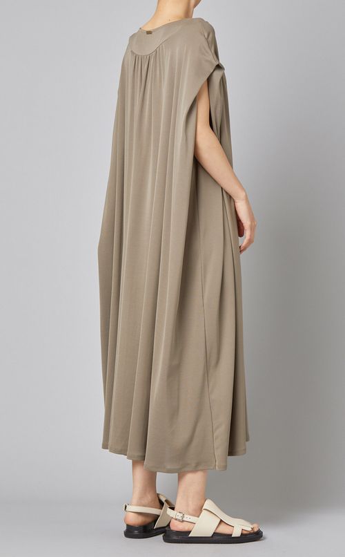 フレンチスリーブギャザーワンピース