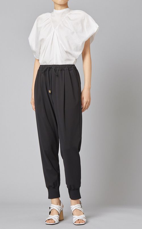 裾リブイージーパンツ