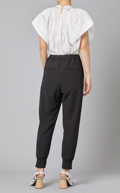 裾リブイージーパンツ