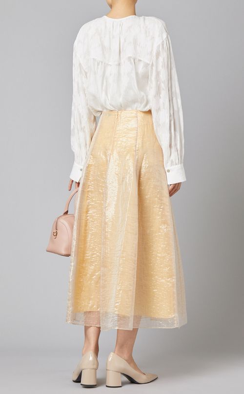 シルク混チュールスカート
