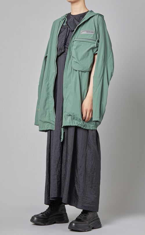 フード付ロングジャケット