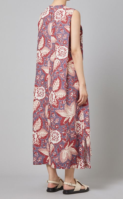 プリントタックワンピース