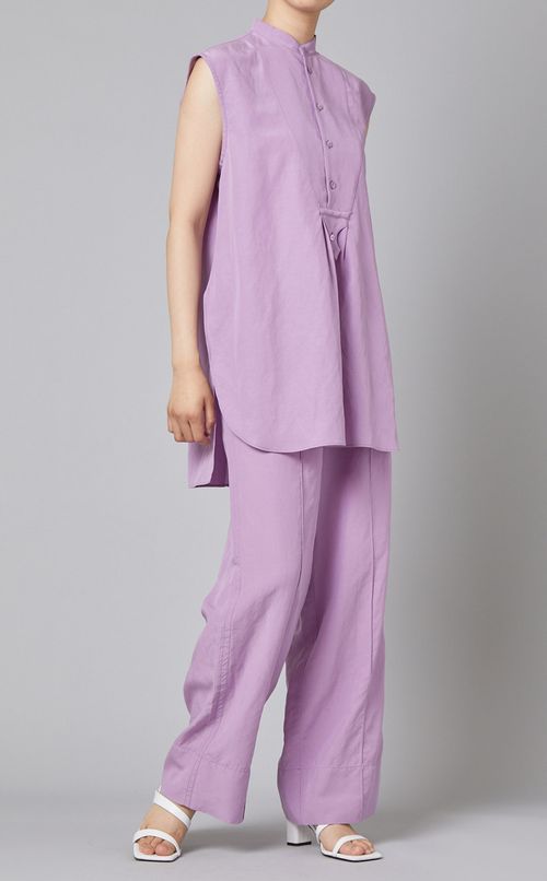 ノースリーブロングブラウス