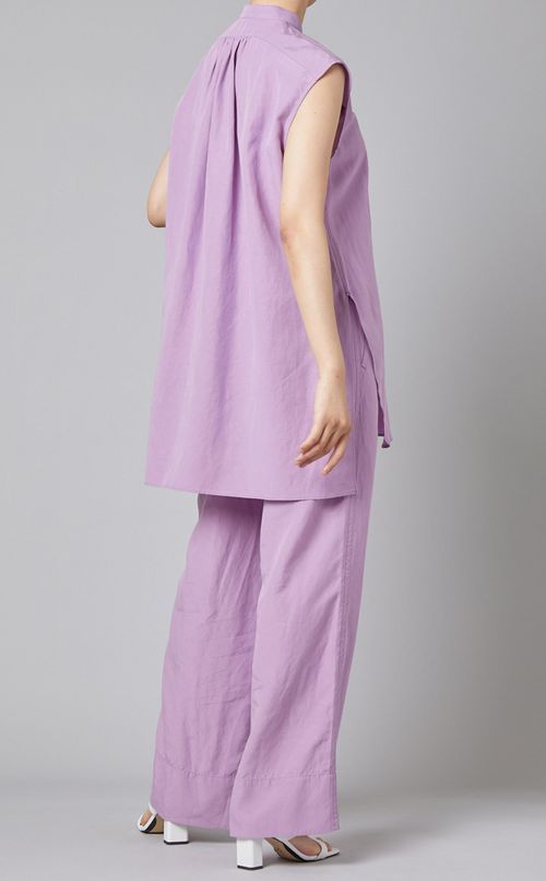 ノースリーブロングブラウス