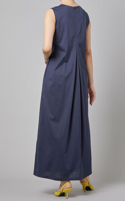 ノースリーブプリーツロングワンピース