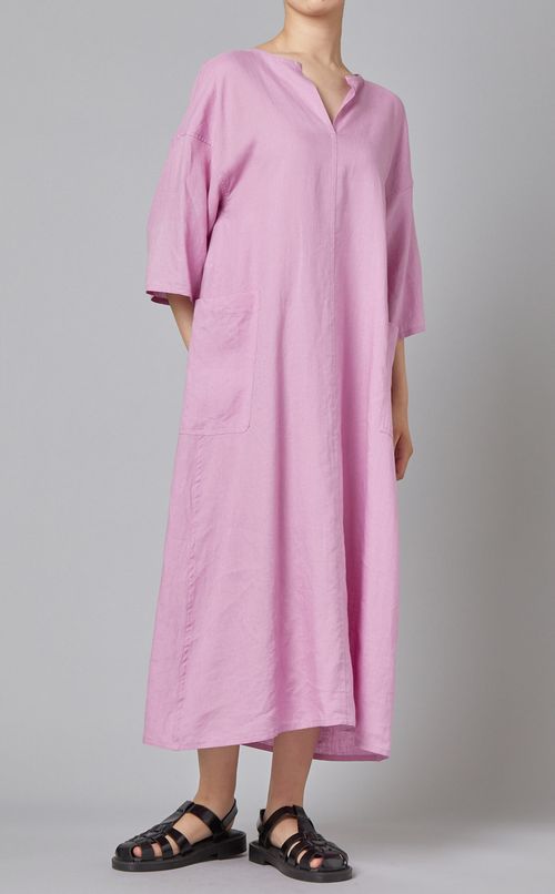リネンキーネックワンピース