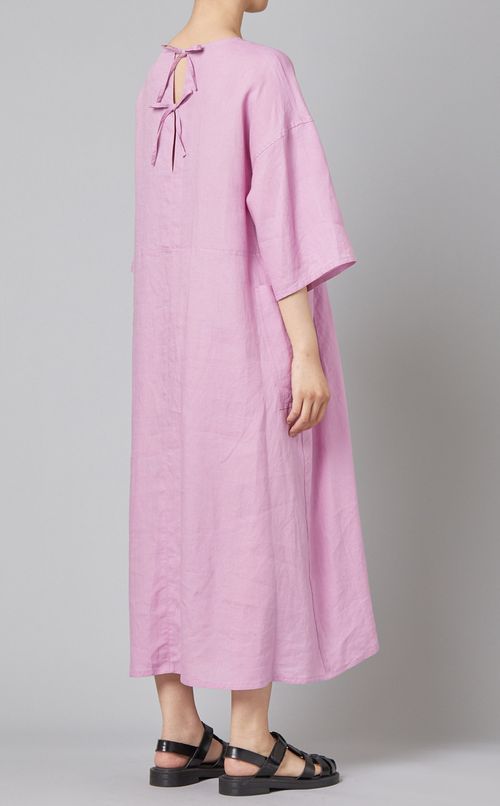 リネンキーネックワンピース