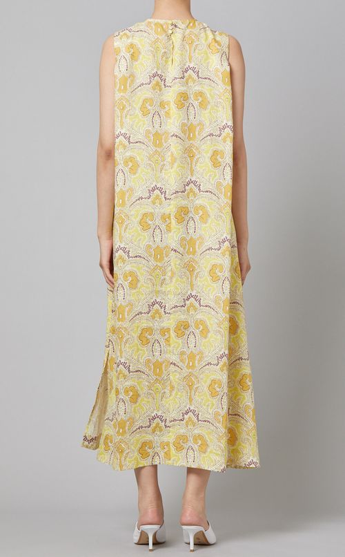 プリントタックワンピース