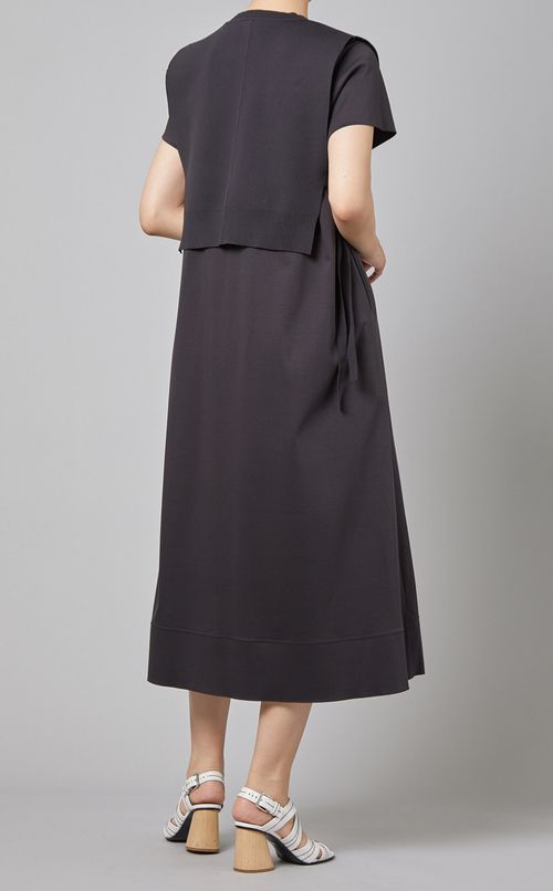 ニットコンビフレアワンピース