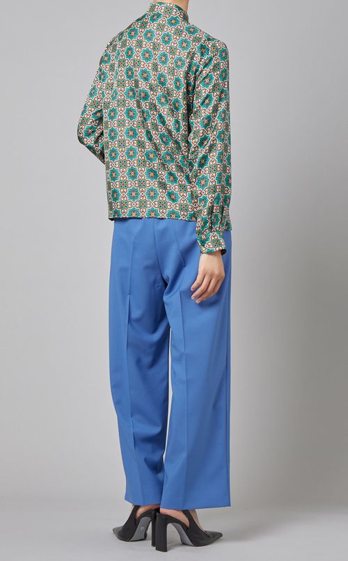 マルチプリントシルクシャツ