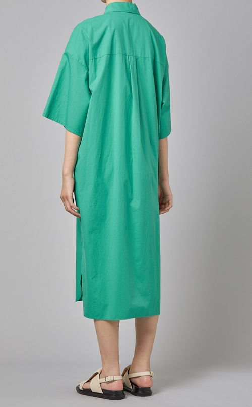 コットンワイドシャツワンピース