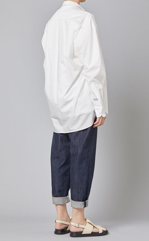 リボンデザインコットンシャツ