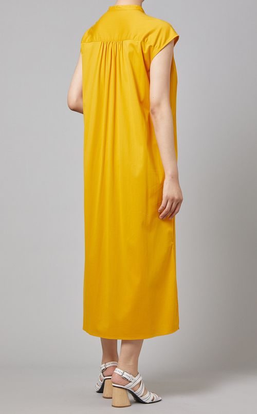 コットン混シャツワンピース