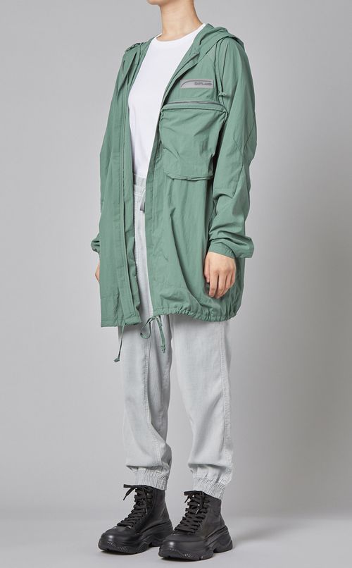 フード付ロングジャケット