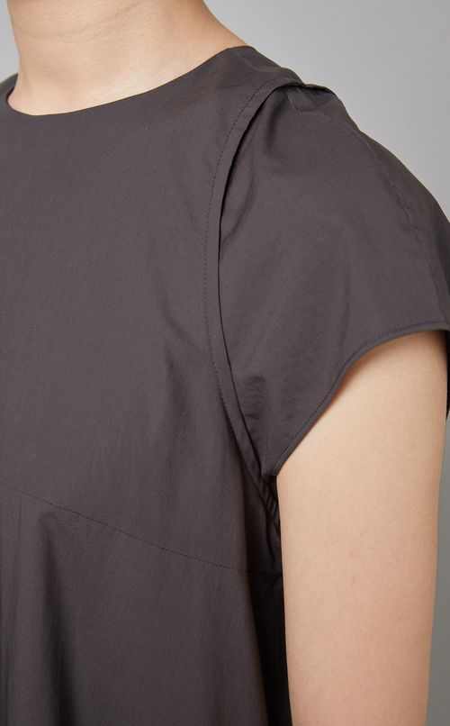 キャップスリーブコットンワンピース