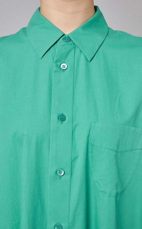 コットンワイドシャツワンピース