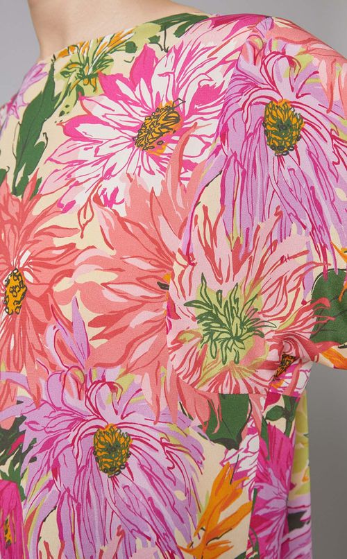 フラワープリントブラウス