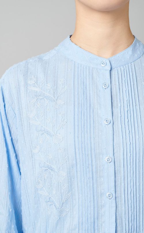 エンブロイダリーロングブラウス