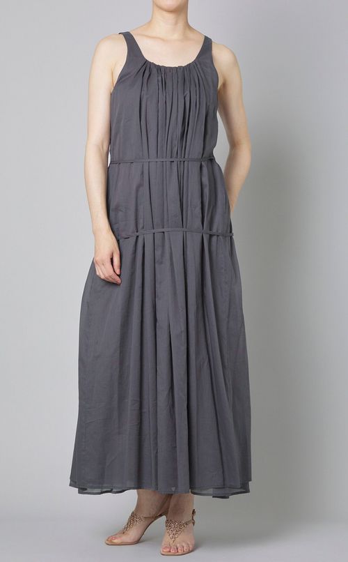 ネックシアリングシアーロングワンピース