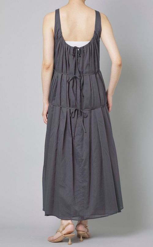 ネックシアリングシアーロングワンピース