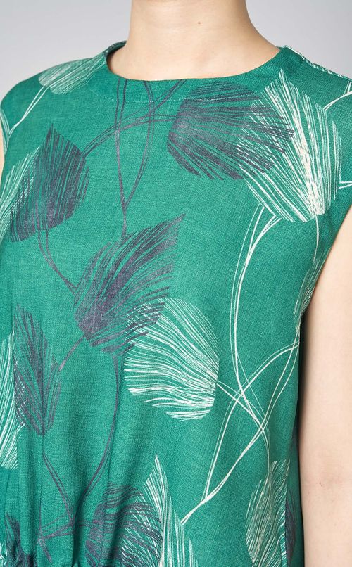 リーフプリントブラウス