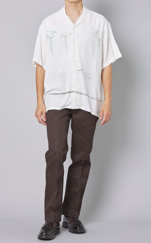 ショートスリーブプリントレーヨンシャツ