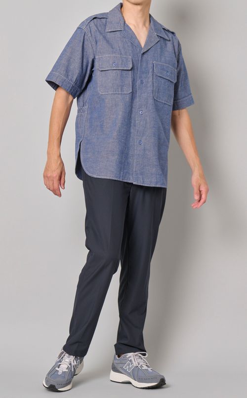 ダブルポケットオープンカラーシャツ