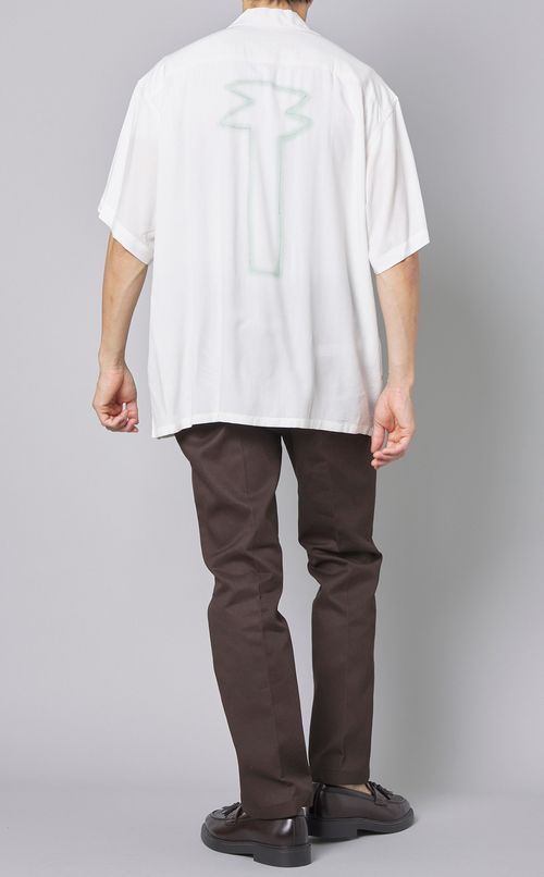 ショートスリーブプリントレーヨンシャツ