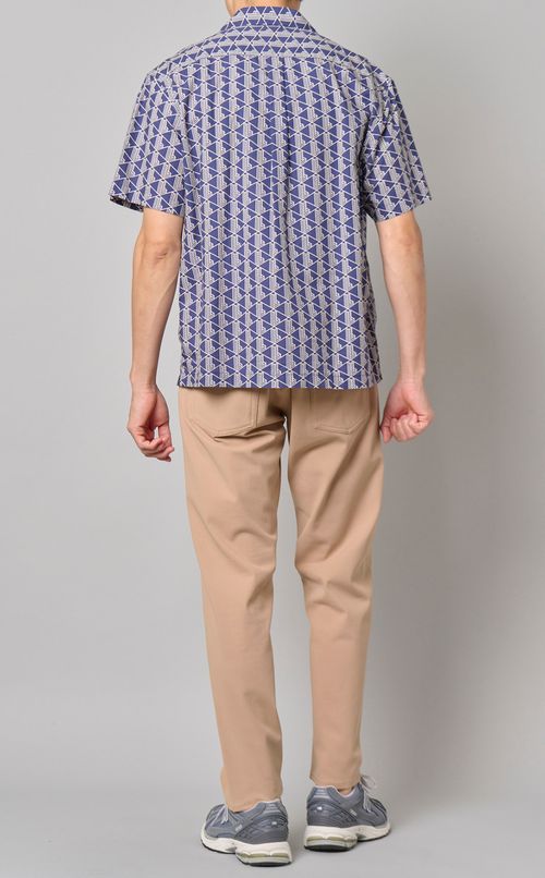 ジャガードレーヨンオープンシャツ