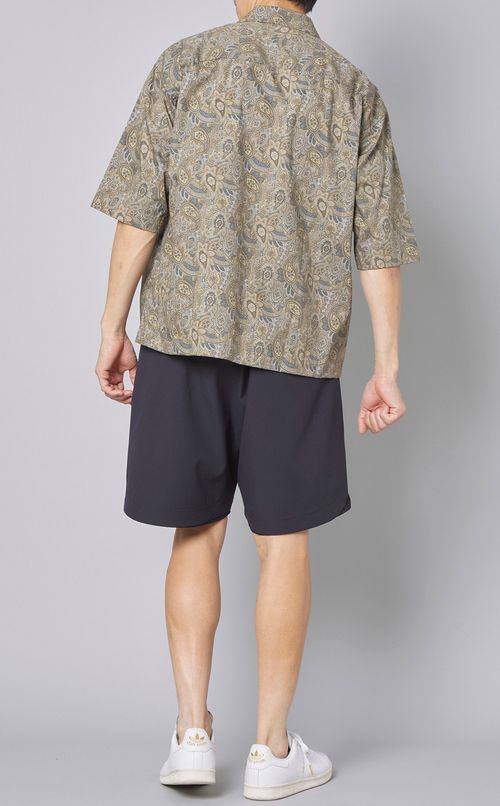 コットンペイズリーハーフスリーブシャツ