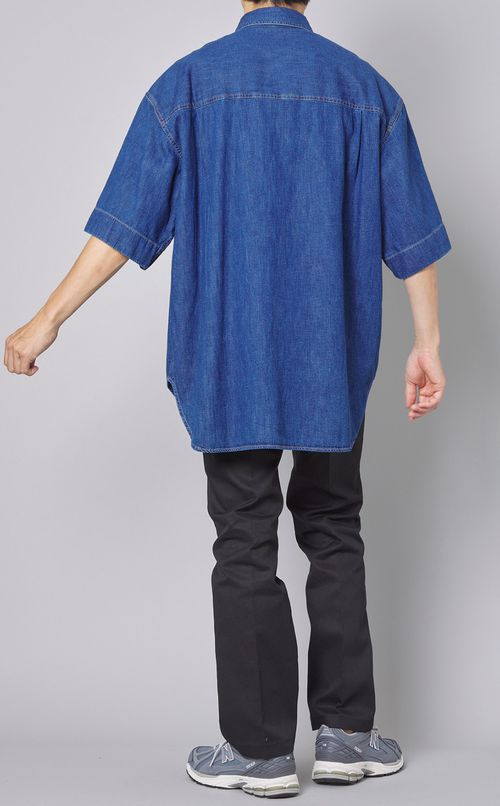 ライトデニムショートスリーブシャツ