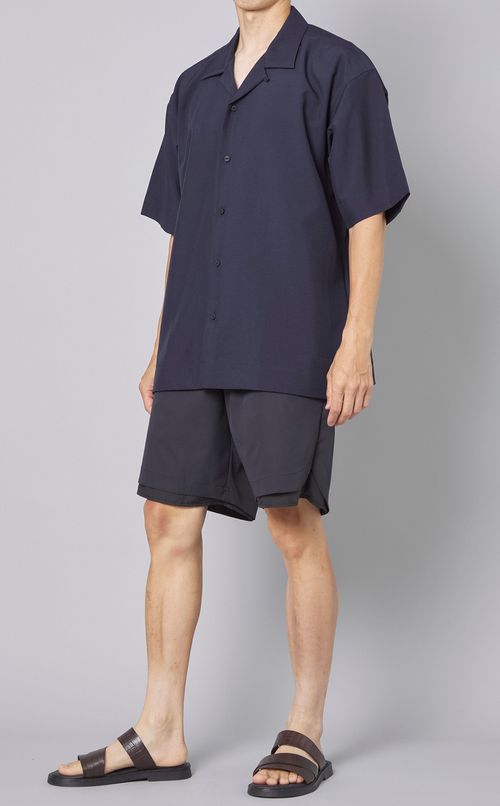 トロピカルオープンカラーショートシャツ