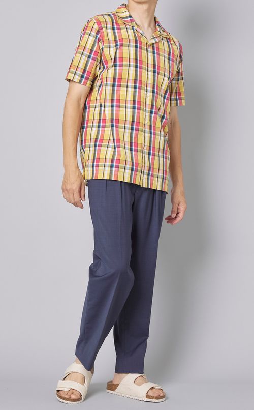 ウールナイロンツータックパンツ